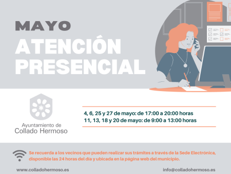 Imagen El ayuntamiento de Collado Hermoso fija los días de atención presencial del mes de mayo