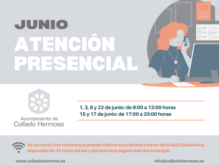 Imagen La atención presencial en el ayuntamiento de Collado Hermoso ofrece seis fechas durante el mes de junio